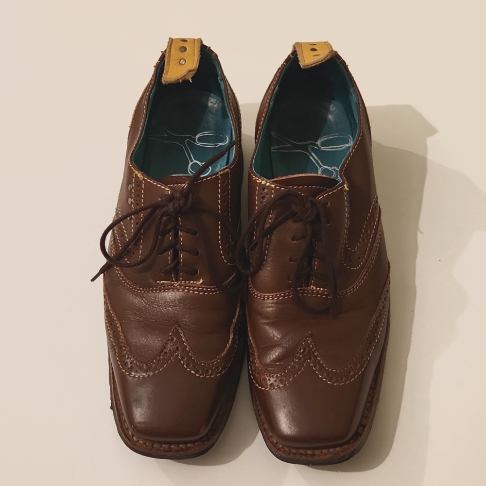 Pskaufman brogue, men's size 7.5, brown